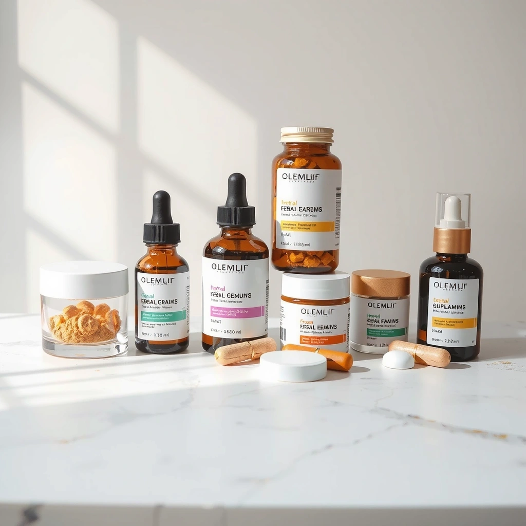 Premium natural wellness products showcase